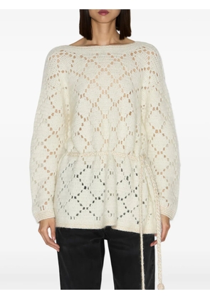 ISABEL MARANT Merida diamond-pattern pullover - Neutrals