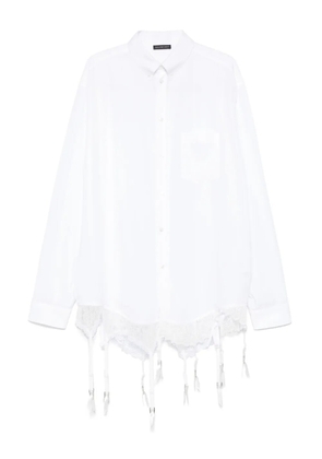 Balenciaga lace-trim shirt - White