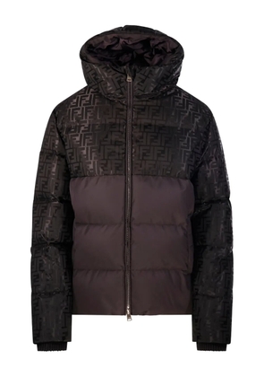 FENDI monogram hooded jacket - Brown