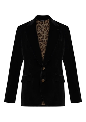 Dolce & Gabbana velvet notched-lapel blazer - Black