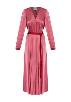 Forte Forte silk-blend V-neck maxi dress - Pink
