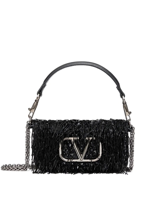Valentino Garavani small Locò embroidered shoulder bag - Black