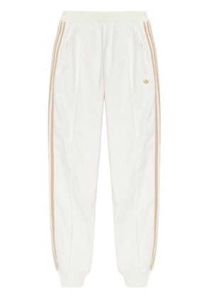 adidas logo-patch cotton track pants - White