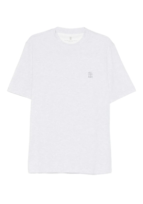 Brunello Cucinelli logo polo T-shirt - Grey