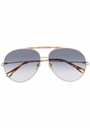 Chloé Eyewear gradient pilot sunglasses - Gold