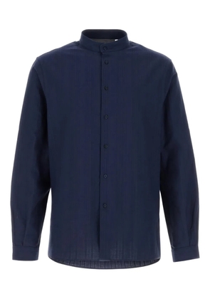 Brunello Cucinelli mandarin-collar shirt - Blue