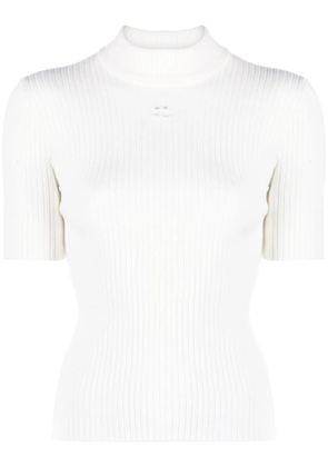Courrèges Reedition rib-knit sweater - White