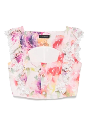ACTUALEE floral-print tank top - Pink