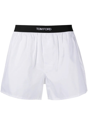 TOM FORD logo-waistband cotton boxers - White