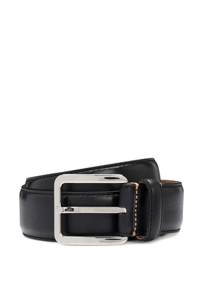 BOSS Square Buckle Leather Belt - Black