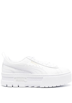 PUMA low-top chunky leather sneakers - White