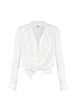 Elisabetta Franchi cowl-neck blouse - White