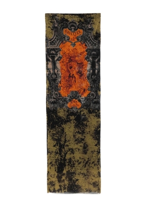 Jean Paul Gaultier baroque-print skirt - Orange