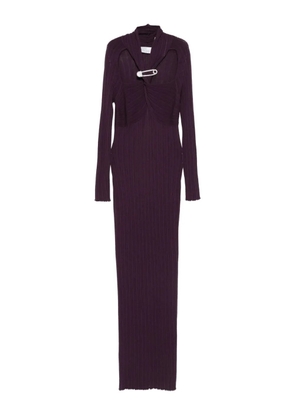 Giuseppe Di Morabito safety-pin detail maxi dress - Purple