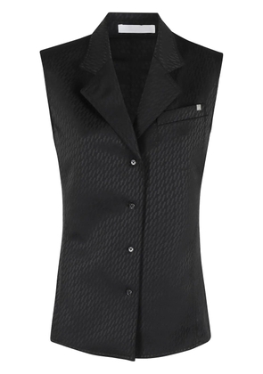Helmut Lang jacquard satin vest - Black