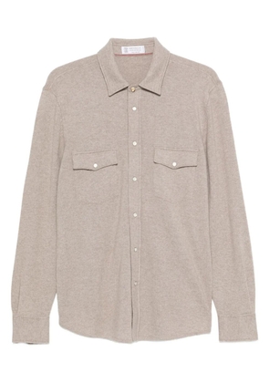 Brunello Cucinelli cashmere shirt jacket - Neutrals