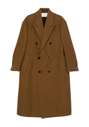 AMI Paris double-breasted coat - Brown