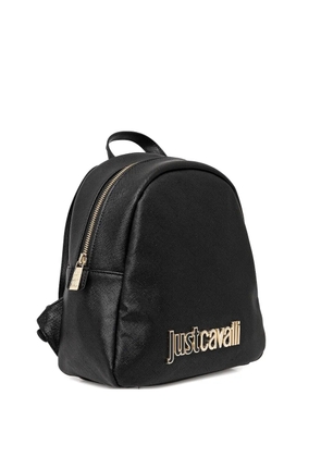 Just Cavalli logo-appliqué backpack - Black