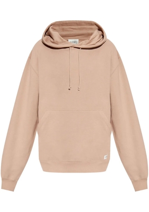 Saint Laurent logo-appliqué hoodie - Neutrals