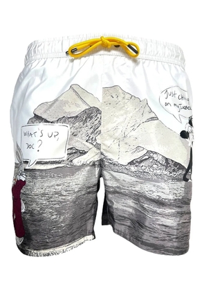 Iceberg bugs bunny seascape swim shorts - Black