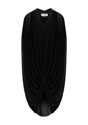 MM6 Maison Margiela draped mdi dress - Black