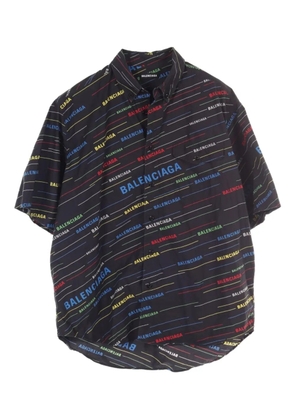 Balenciaga Pre-Owned logo pattern shirt - Black