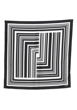 JOSEPH Kenza striped scarf - Black