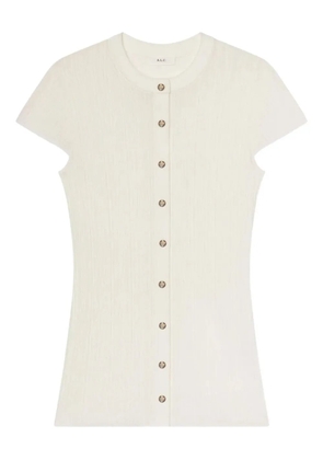 A.L.C. button-front ribbed cardigan - White