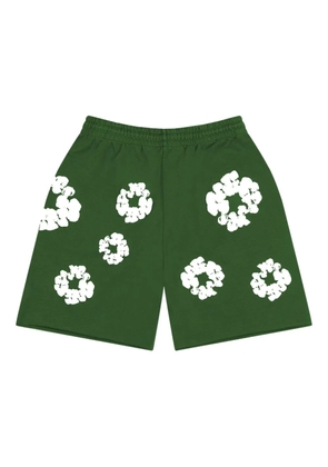 Denim Tears wreath-print track shorts - Green