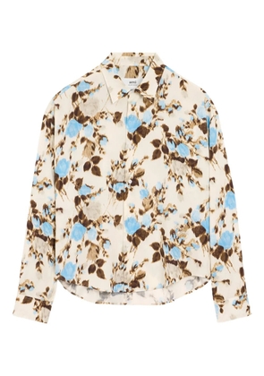 AMI Paris floral-print shirt - Neutrals