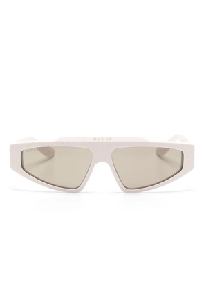 Gucci Eyewear biker-style frame sunglasses - White