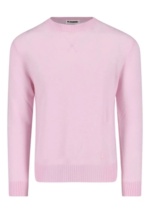 Jil Sander logo-embroidered crew-neck sweater - Pink