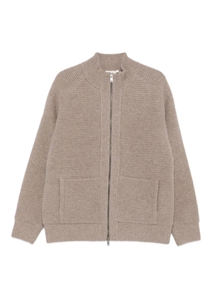 Altea ribbed zip-up cardigan - Neutrals