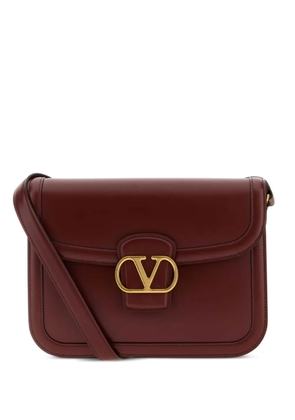 Valentino Garavani V-logo Signature leather shoulder bag - Red