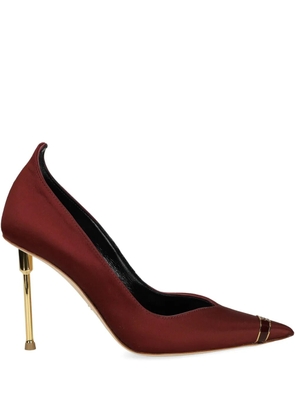 Elisabetta Franchi metallic-trimmed pointed-toe pumps - Red