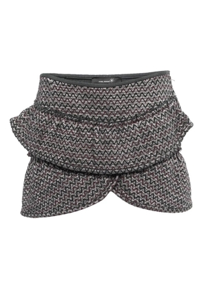 Isabel Marant Vintage zigzag-pattern mini skirt - Grey
