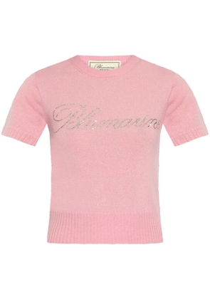 Blumarine logo-embellished T-shirt - Pink