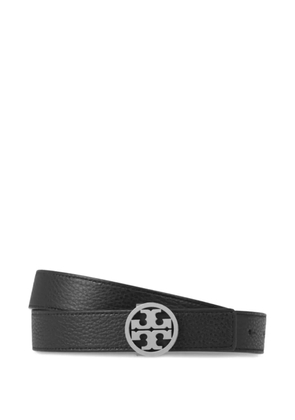 Tory Burch circular-buckle leather belt - Black