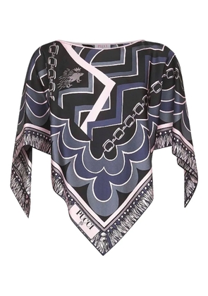 PUCCI tassel-print boat-neck top - Black