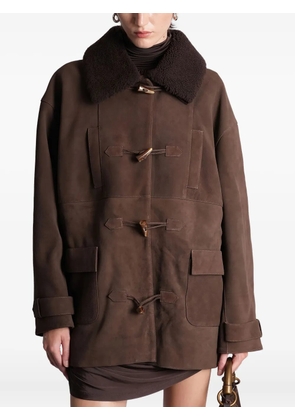 SIEDRES Theo shearling toggle coat - Brown