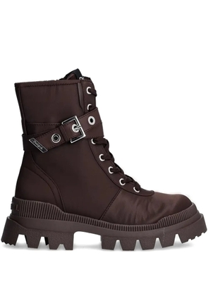 Desigual buckle-fastening lace-up boots - Brown