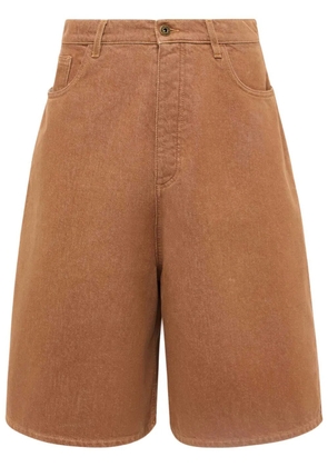 JW Anderson wide-leg denim shorts - Brown