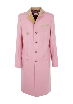 Marni wool contrast-collar coat - Pink