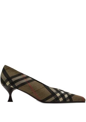 Burberry 55mm Check Dame pointed-toe pumps - Brown