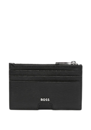 BOSS zip-top cardholder - Black
