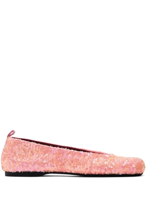 JW Anderson sequinned ballerina flats - Pink