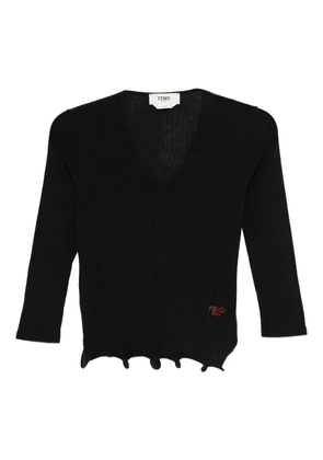 FENDI V-neck top - Black