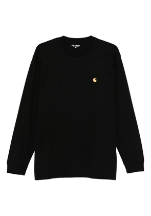Carhartt WIP logo-embroidered long-sleeve T-shirt - Black