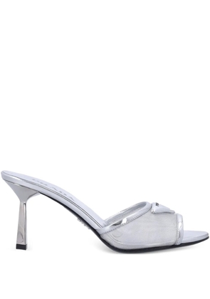 Prada triangle-logo sandals - Silver