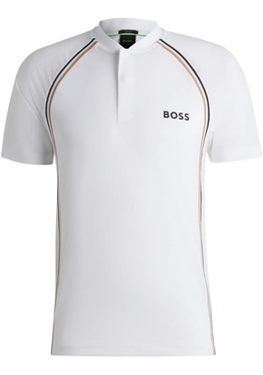 BOSS logo-print polo shirt - White